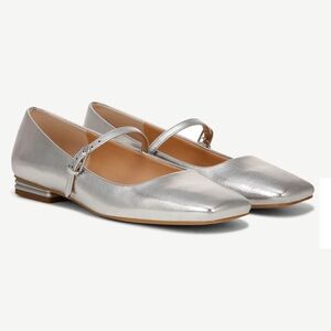Franco Sarto Tinsley Silver Mary Jane Flats